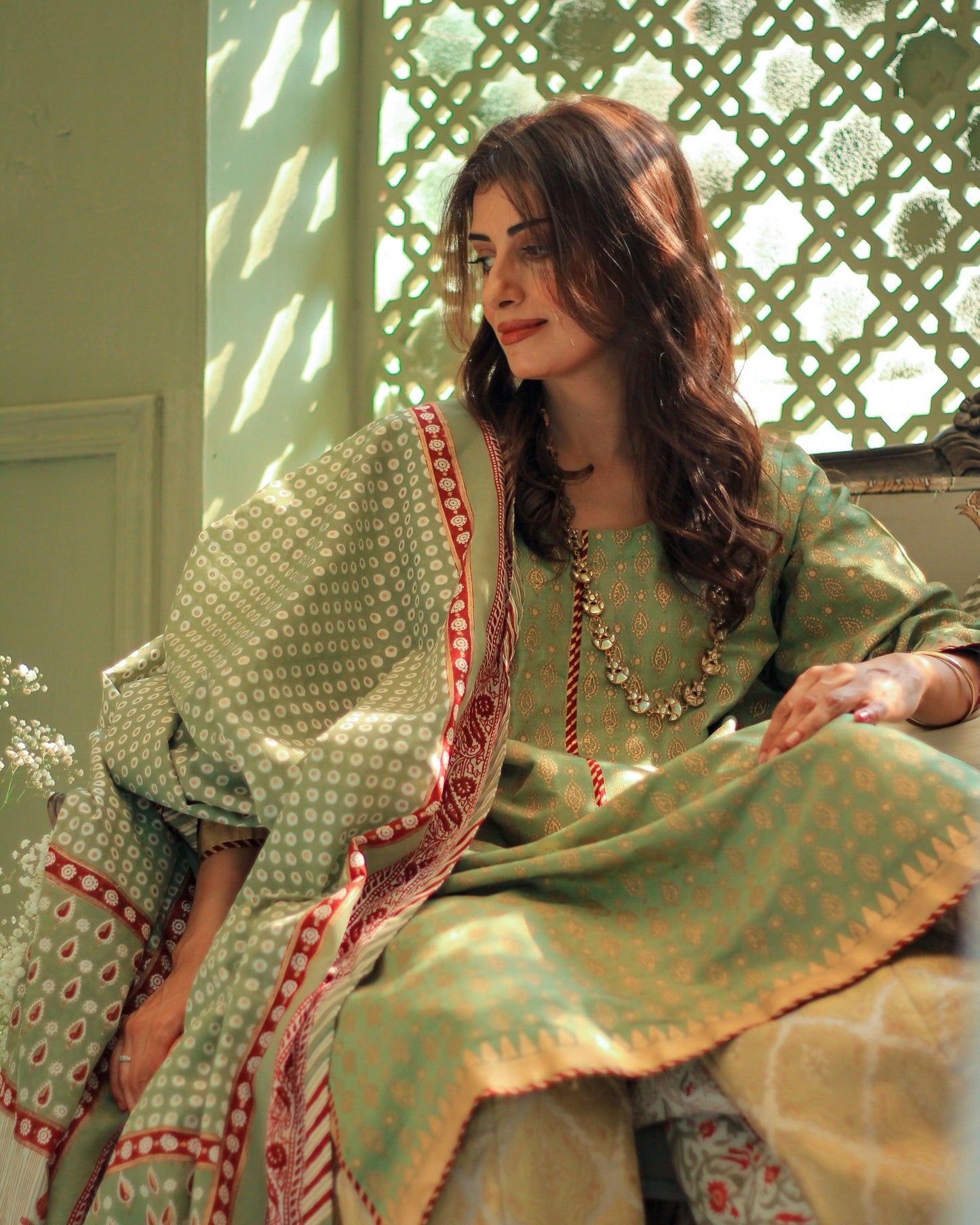 SAGE GREEN DUPATTA