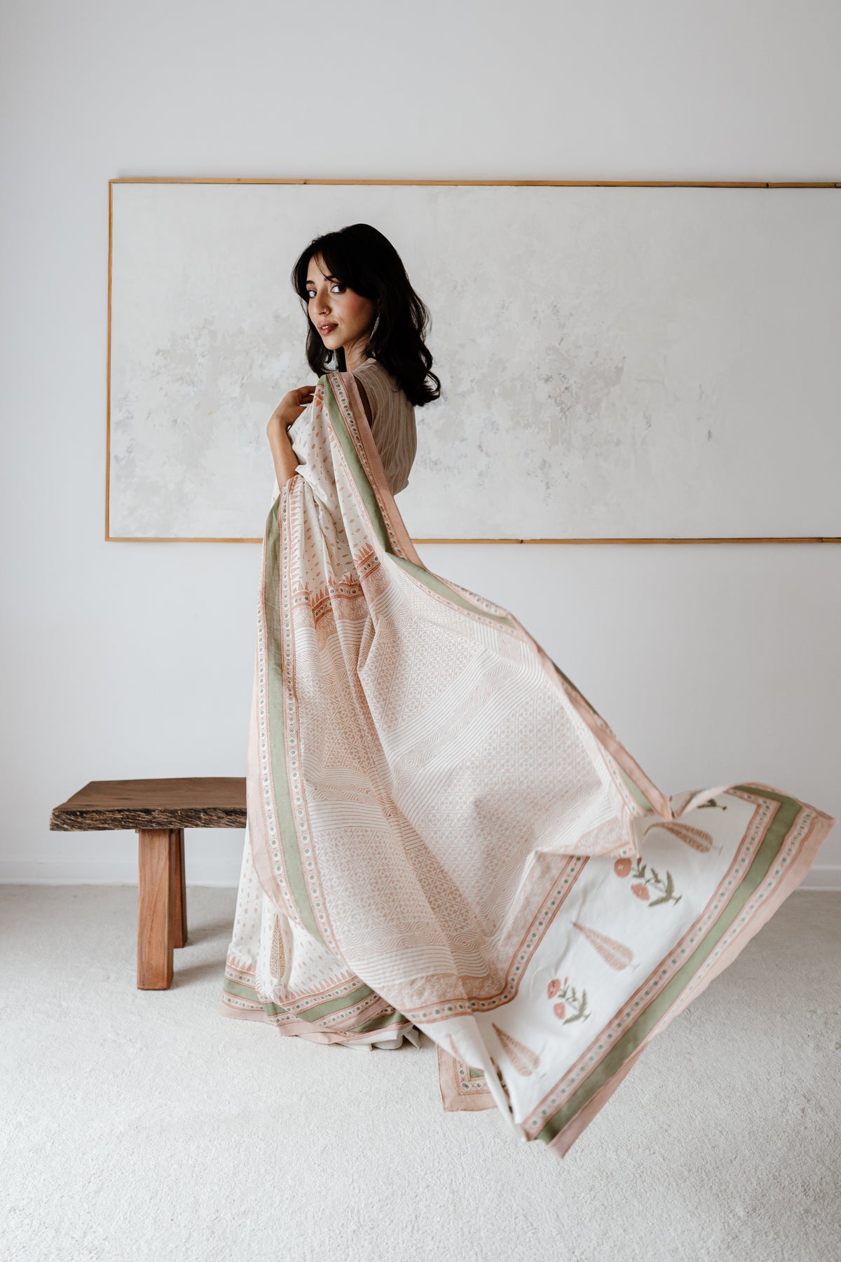 Pink Saru Sari